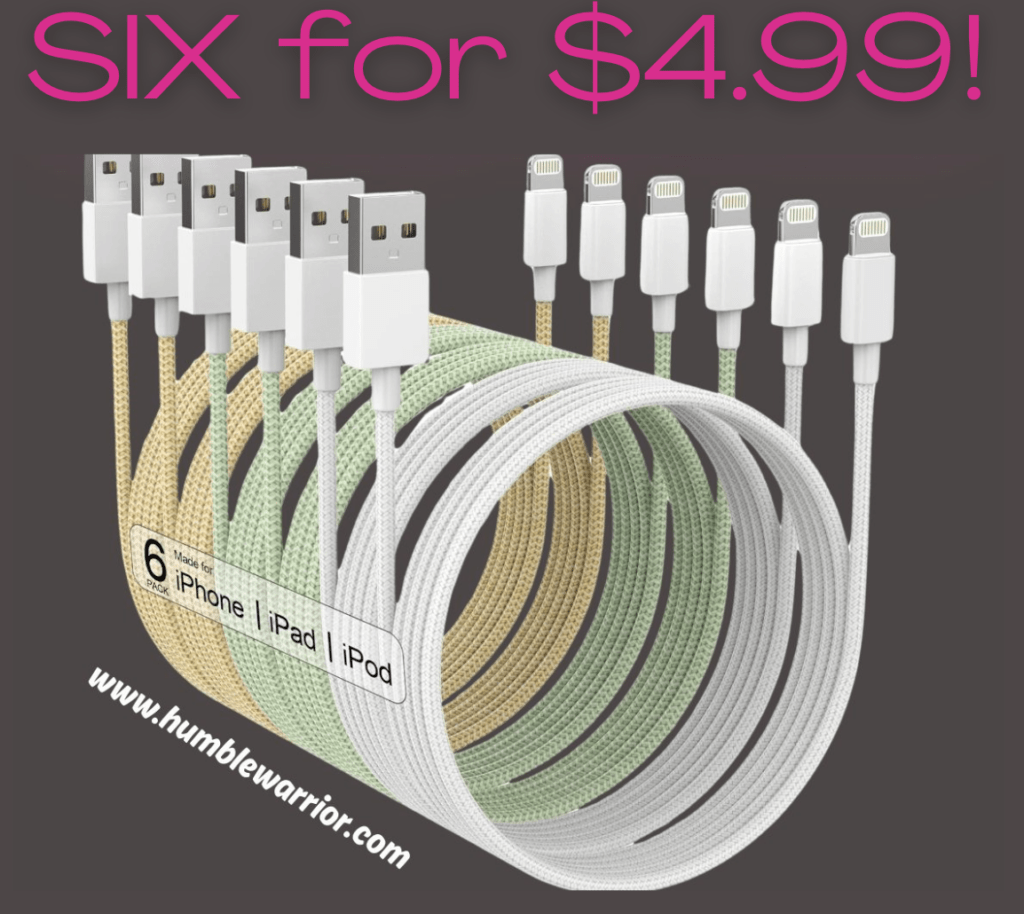 6-pack of Chargers for iPhones!